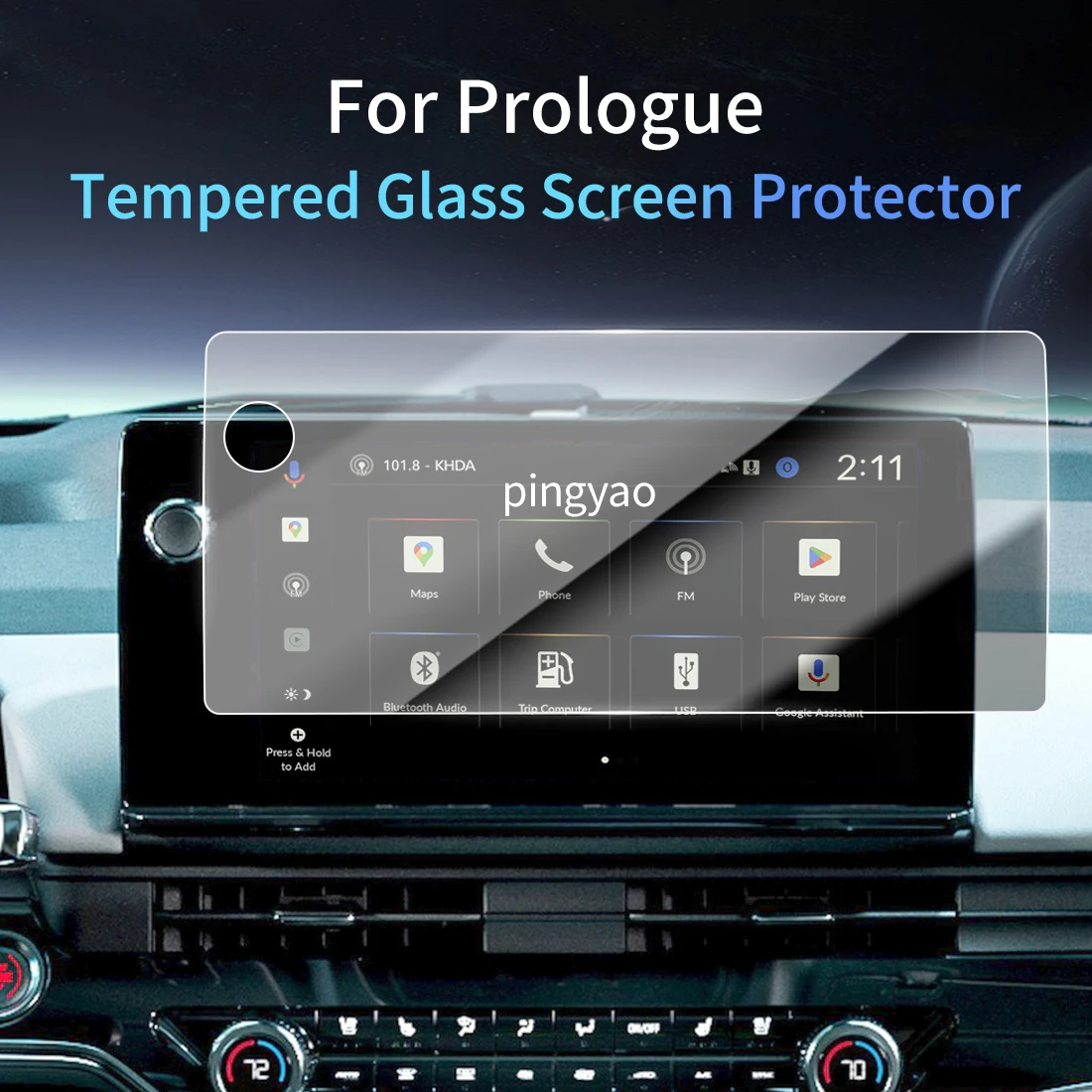 

Защитная пленка для экрана автомобиля, защитная пленка из закаленного стекла для навигационного дисплея автомобиля HONDA 26 Prologue