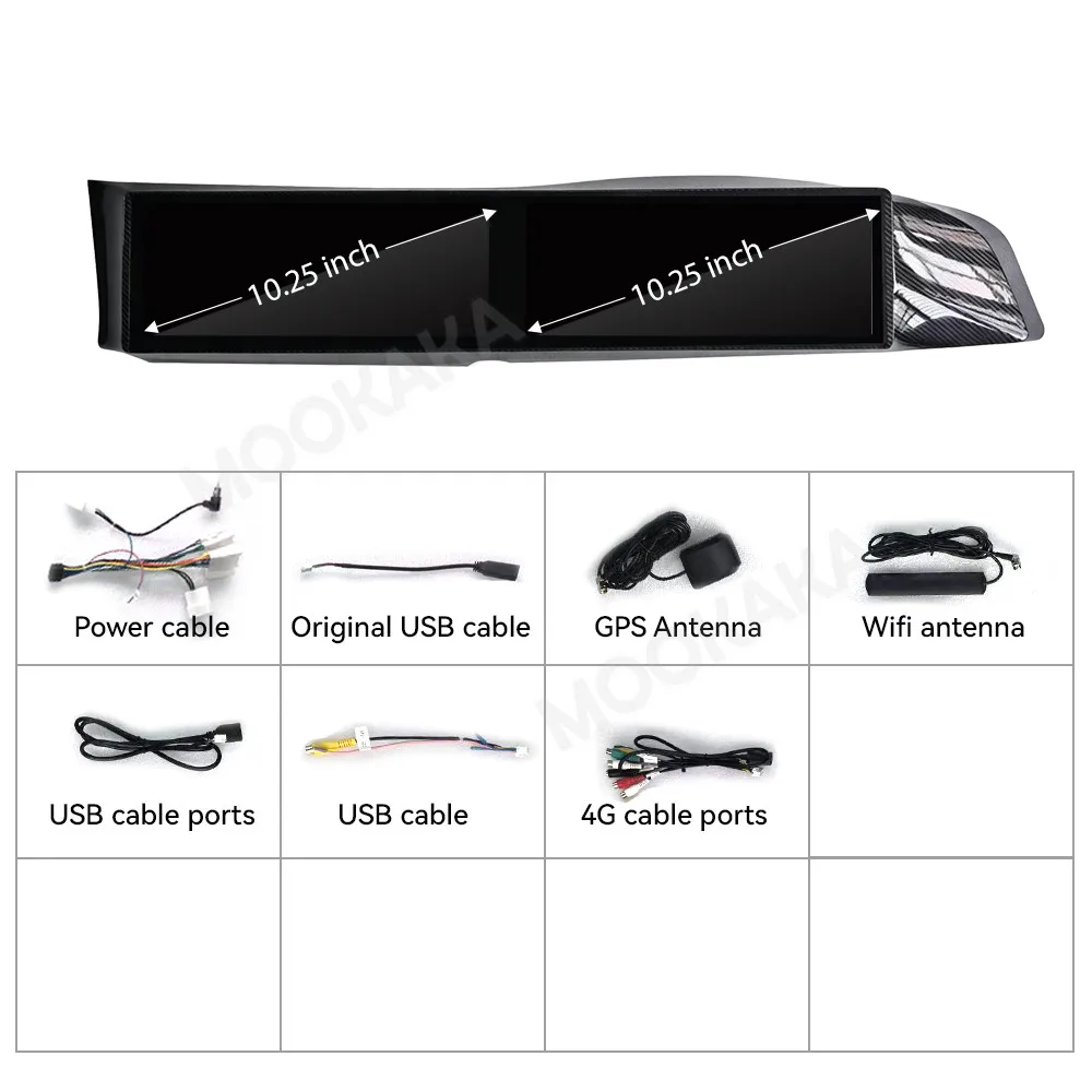 Dual 10.25 Inch For Toyota 86 Subaru BRZ 2012‑2019 Car Radio Stereo Multimedia Player GPS Navigation Wireless CarPlay 4G DSP HD