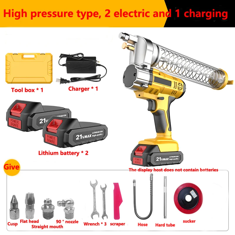 Electric Grease Gun, Rechargeable Oil Injector, Fat Machine, Electric Grease Gun, Special Hardware Tools For Excavator