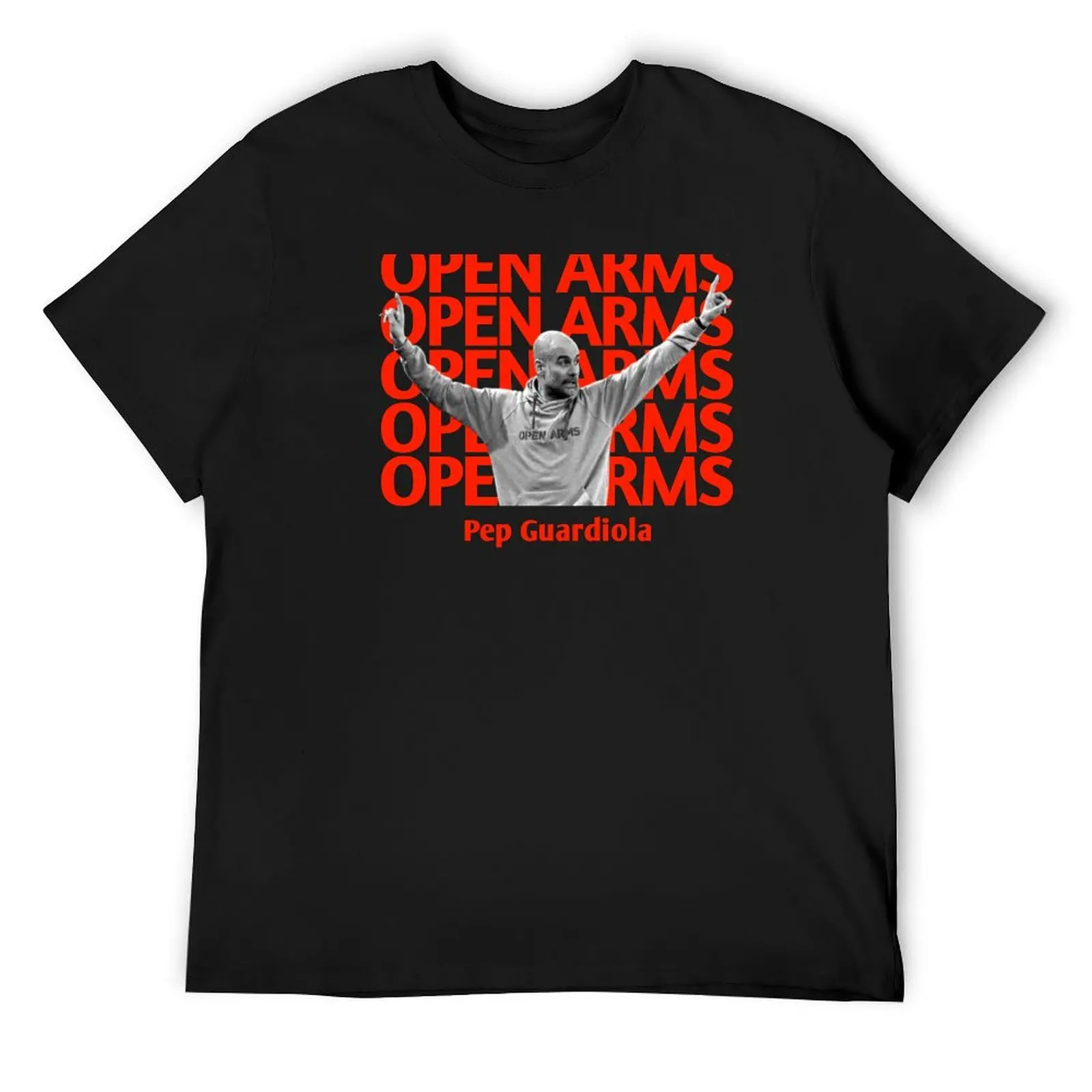 Open Arms Pep Guardiola T-Shirt anime graphics oversized t shirt men