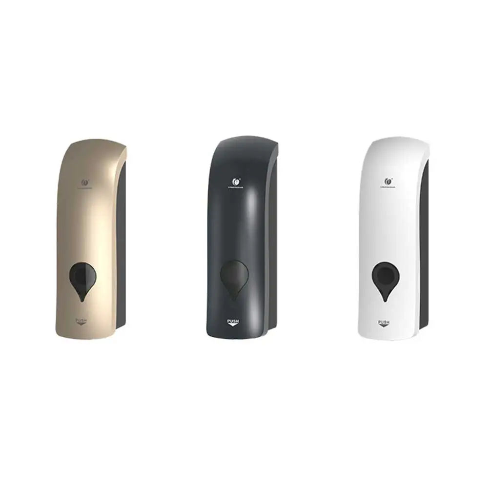 

Wall Mounted Soap Dispenser Large Capacity Plastic Bathroom Kitchen Travel Golden Pump Shampoo Non Slip Easy Install Save Space