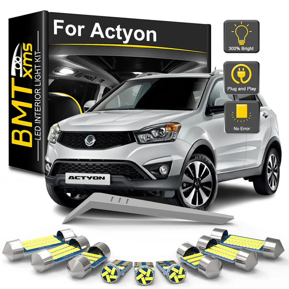 

BMTxms Canbus LED Interior Light Lamp Kit For Ssangyong Actyon Actyon Sports 2006-2013 2014 2015 2016 2017 2018 2019 Accessories