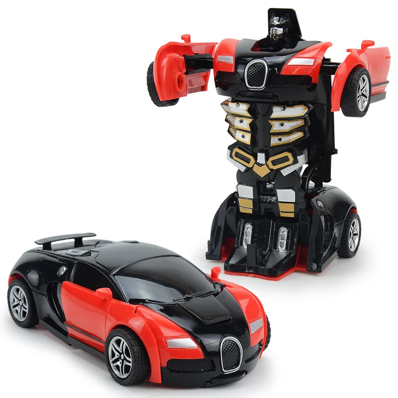 Mini 2 In 1 Car Toys One-key Deformation Car Toys Automatic Transformation Robot Model Car Diecasts Toy Boys Gifts Children Toy