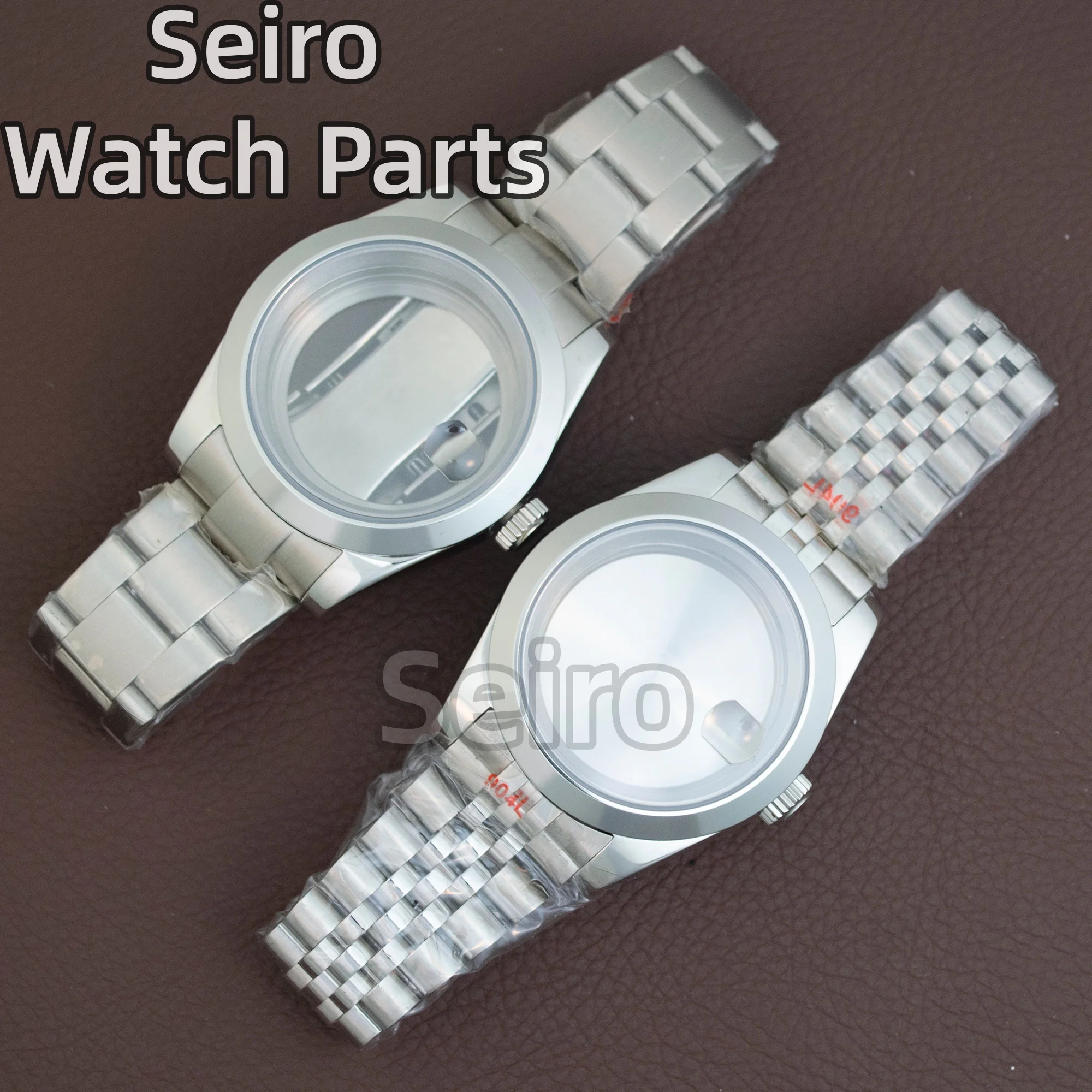 

36MM/39MM Stainless Steel Watch Case Strap Sapphire Glass 100M Waterproof Watchcase for Datejust Seiko NH35 NH36 Movement Parts