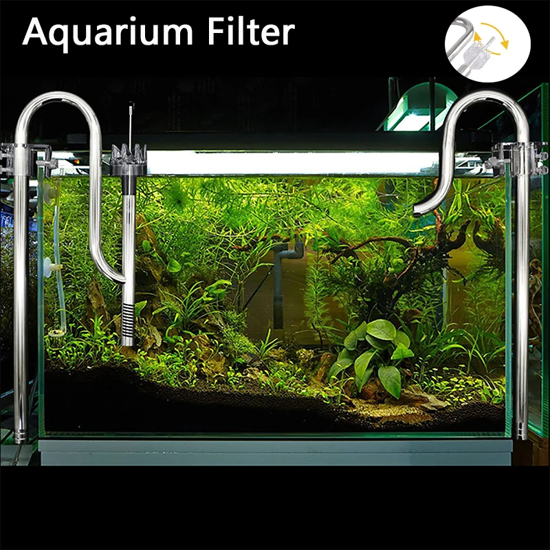 

12mm/16mm Aquarium Filter Set Fish Tank Stainless Steel Water Inlet and Outlet Water Weed Tank Degreasing Membrane Filter Bucket