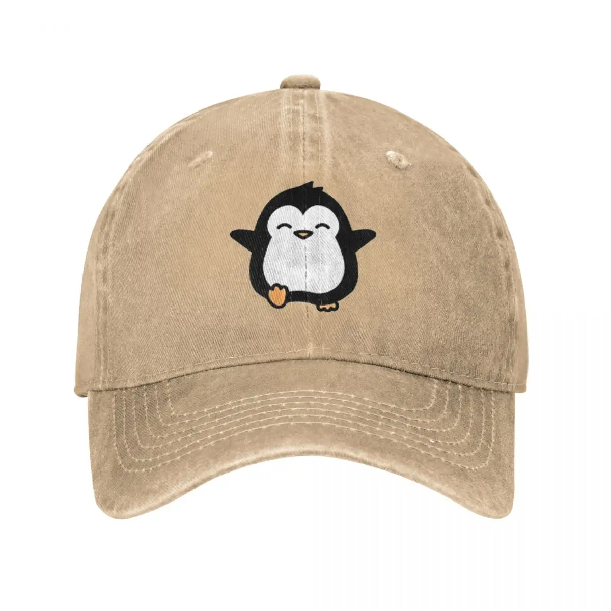 Vintage Cute Baby Penguin Baseball Cap Men Women Distressed Cotton Headwear Cartoon Anime Outdoor Summer Hats Cap