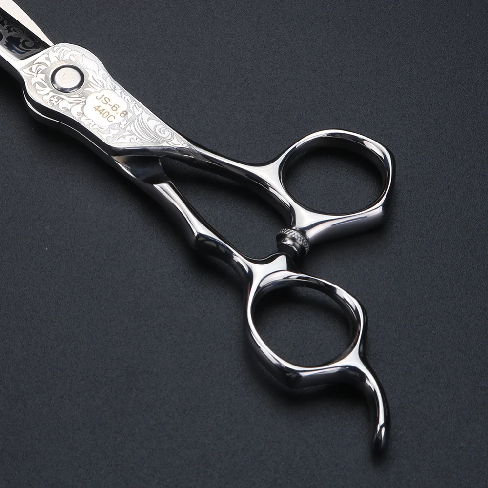 XUANFENG 6 inch VG10 steel Damascus laser pattern hairdresser's scissors, hair salon styling tool, cutting scissors