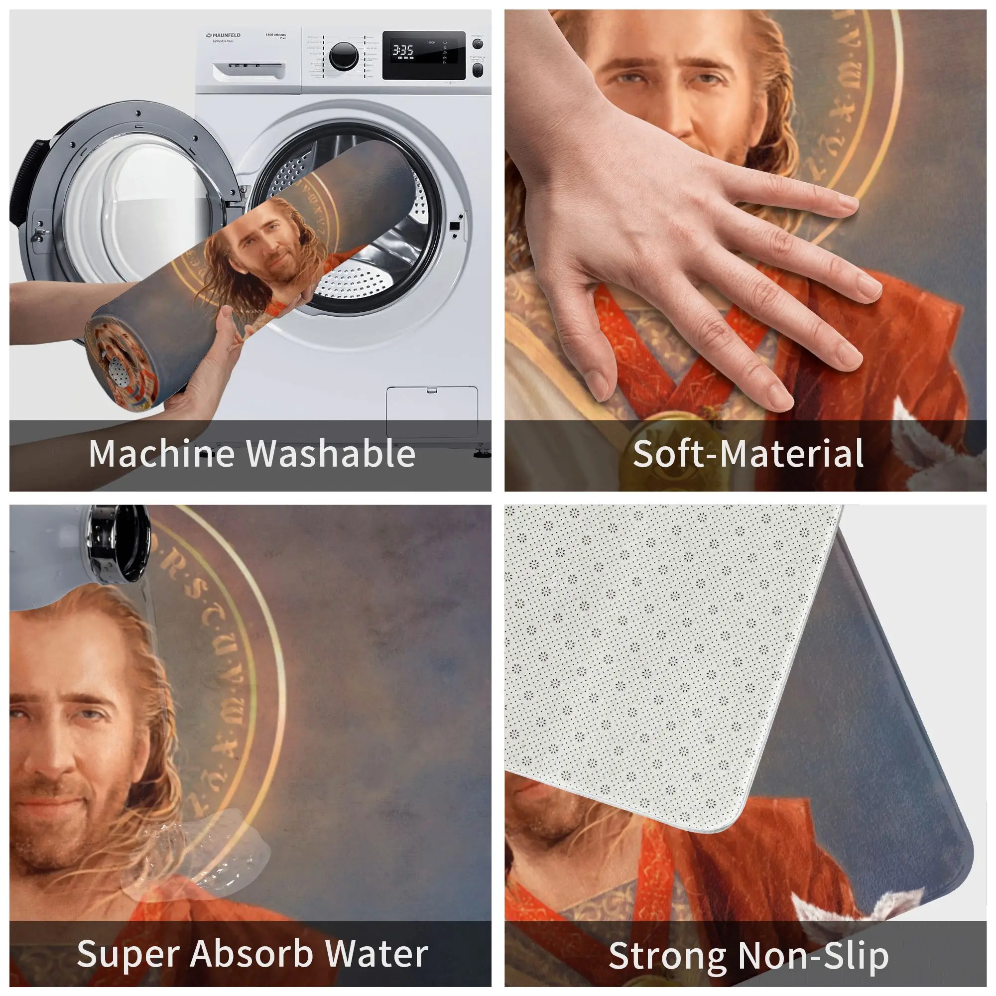 سانت نيكولاس قفص ممسحة حصيرة المضادة للانزلاق مضحك ميمي الحمام المطبخ غرفة المعيشة البساط السجاد 40*60 سنتيمتر