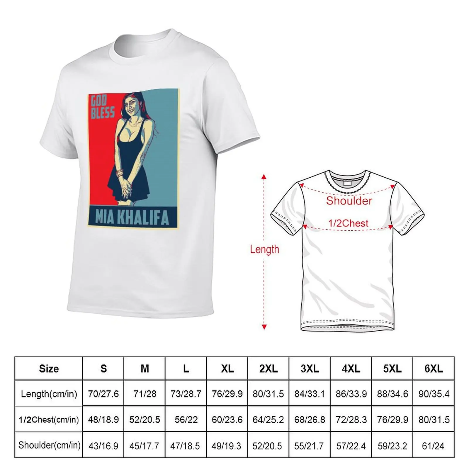 God Bless Mia Khalifa - Mia - The Best - Star T-Shirt camiseta masculina 100% algodão marca de luxo camisetas para homem pacote camiseta de algodão