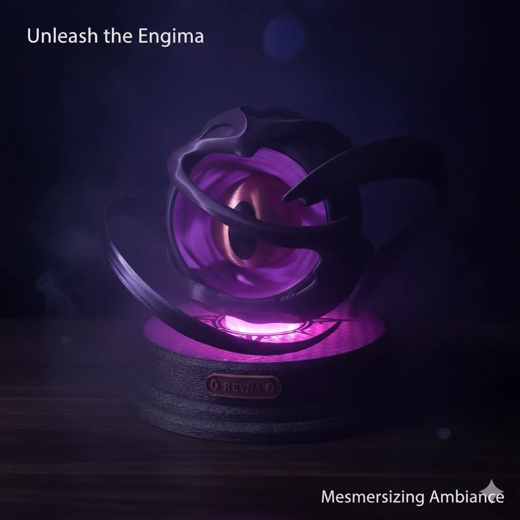 Valoranted Reynas Eye Figurine Glow Purple Demon Eye 3D Printed Figurine Gaming Room Desktop Ornament Collectible Gift Game Fans view 5