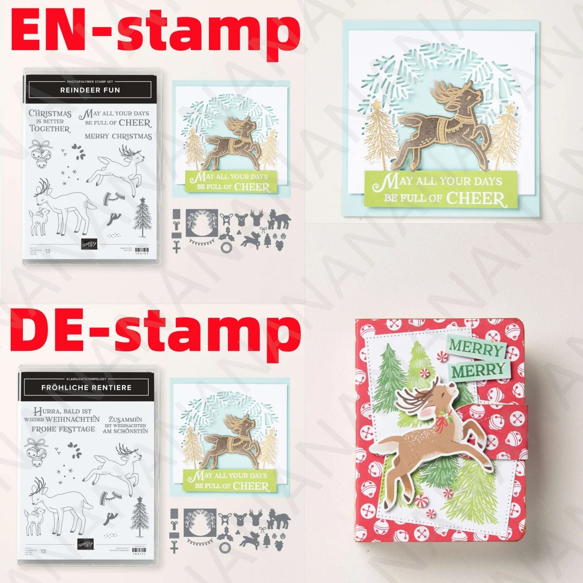 

Christmas Animal Reindeer New Clear Stamps Metal Cutting Dies DIY Scrapbook Album Craft Decoration Paper Gift Card 2024 New