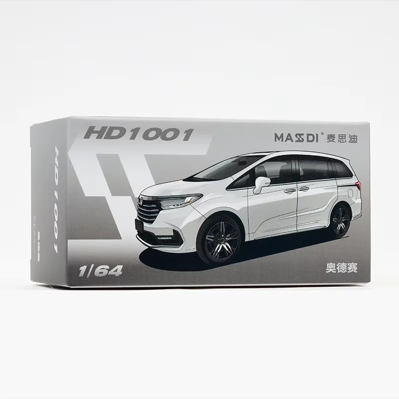 MASSDI 1:64 スケール ホンダ オデッセイ HD1001 合金シミュレーションカーモデル 静態コレクション 装飾されたホリデーギフト おもちゃ 記念品ギフト