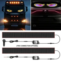 Ojos del diablo camión coche RGB LED Panel de luz de píxeles Control de aplicación luz ambiental plegable suave DIY luz de pantalla Flexible programable
