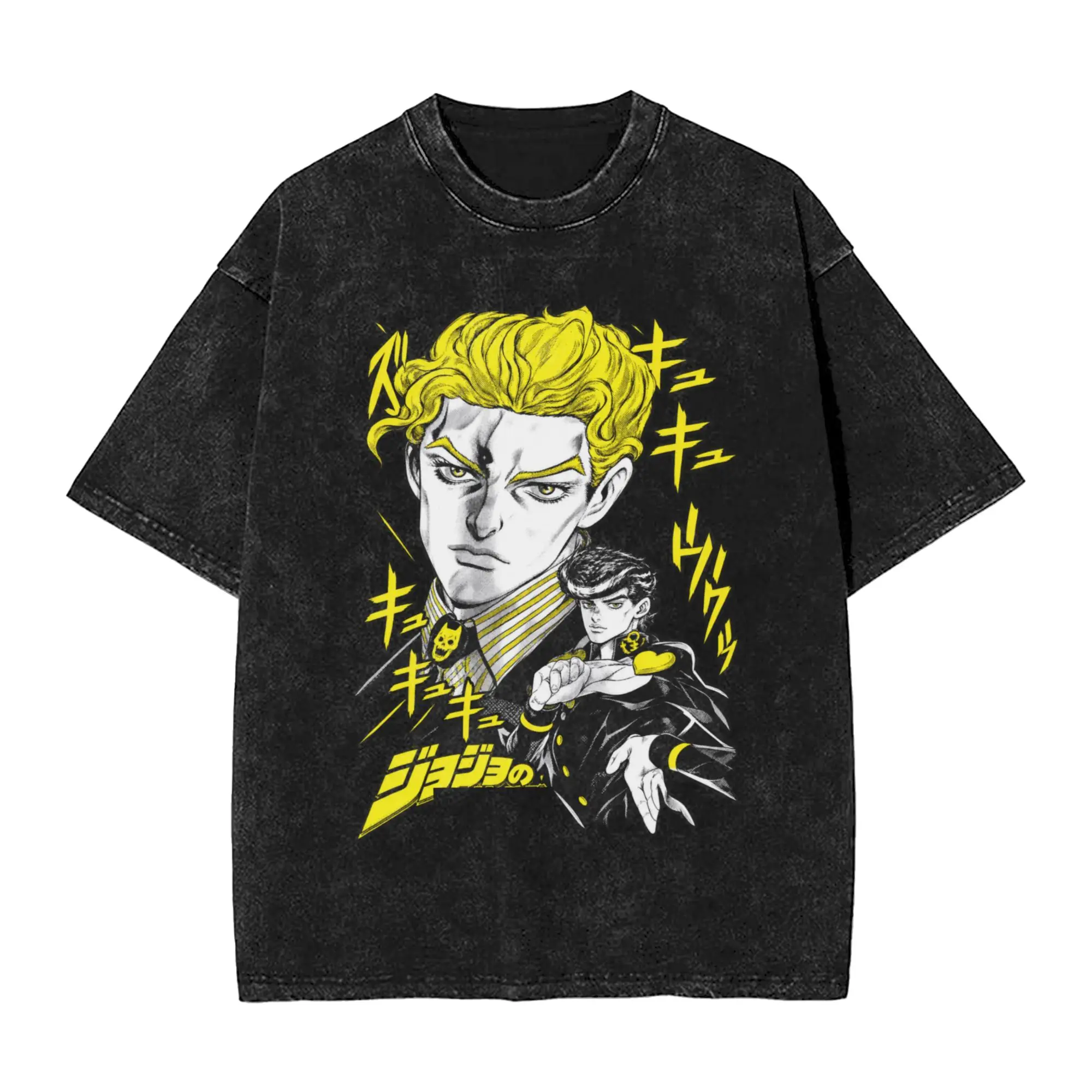 Jojo's Bizarre Adventure Yoshikage Kira Portrait T-Shirt Men  Unique Tee Shirt Crew Neck Short Sleeve T Shirt Gift Idea Clothing