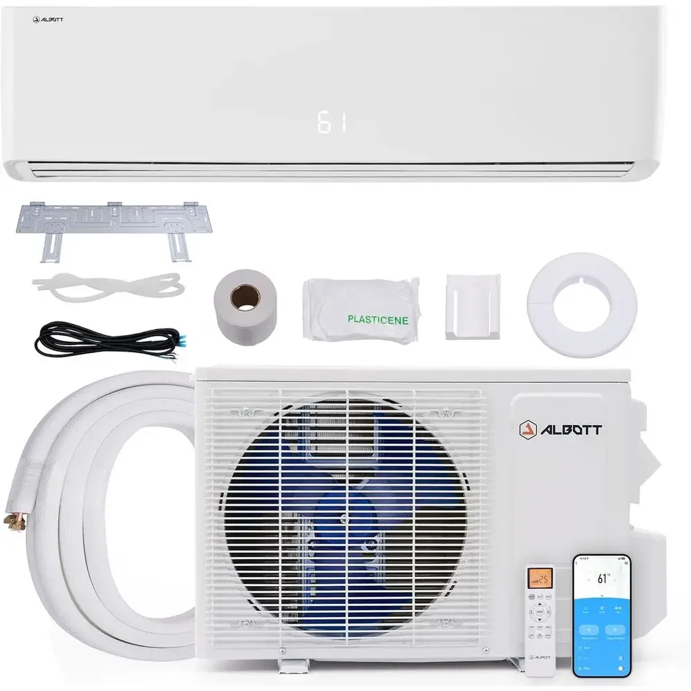 

Mini Split Air Conditioner and Heater, 36,000 BTU, SEER2 18, 208-230V Inverter Energy-Efficient AC with Self-Cleaning, Remote an