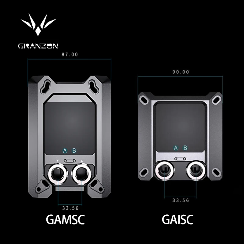 Granzon GAISC / GAMSC， CPU Block Use for INTEL LGA115X 1200 1700 1800 2011 /AMD Ryzen 3/5/7/9 X470 X570 Water Cooler Radiator