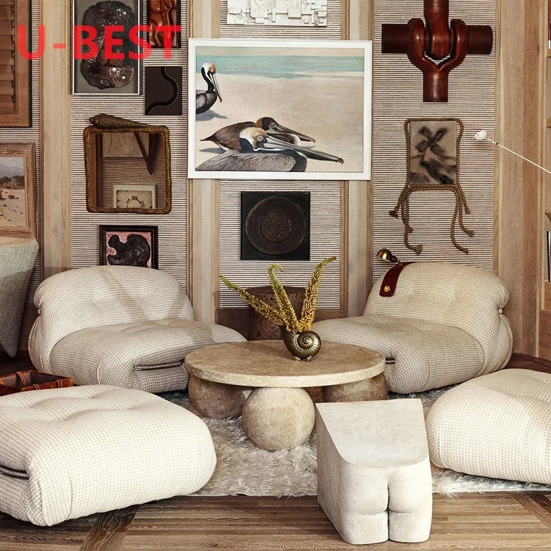 U-best włoski minimalistyczny Cassi tkaniny dmuchana Sofa salon Soriana Nordic projektant stali ząb Hippo Sofa dom umeblowanie