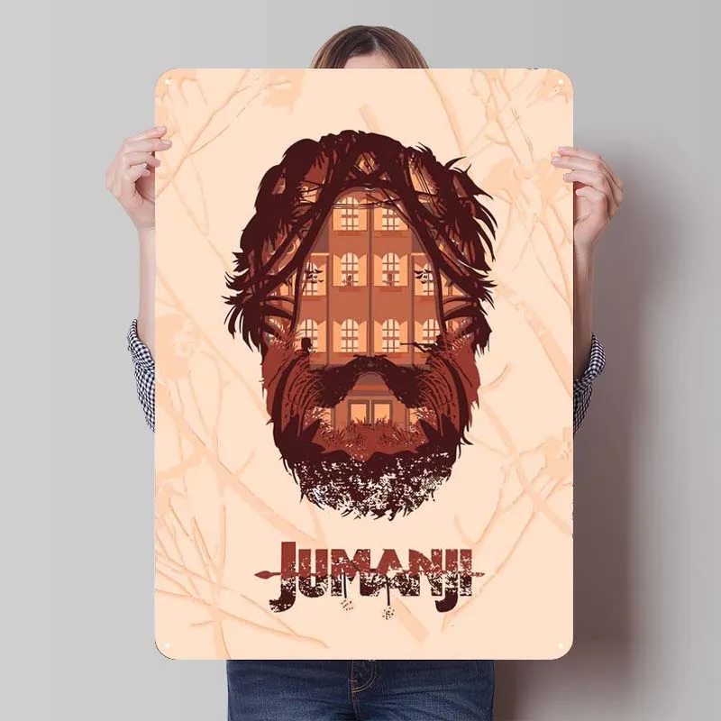 Jumanji Vintage Metal Sign Classic Movie Poster Home Decoration Accessories Retro Tinplate Sign for Wall Art Decoration Man Cave