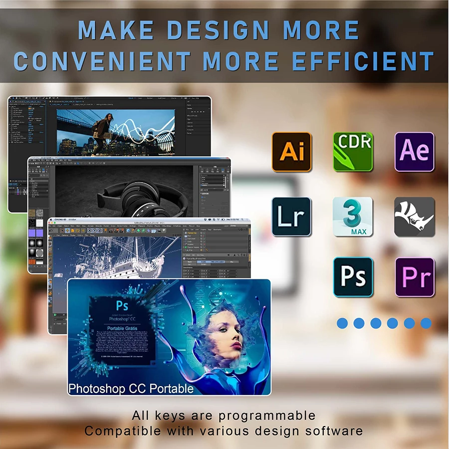 لوحة مفاتيح ميكانيكية ماكرو صغيرة 3/4/6 مفاتيح USB RGB ألعاب مخصصة برمجة لوحة مفاتيح محمولة مفتاح مبادلة ساخن لموسيقى فوتوشوب