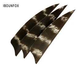 50Pcs IBOUNFOX 3/4/5 Inch Turkey Feathers Fletching Natural Feather pattern for DIY Hunting Arrow Vanes Accessories RW/LW