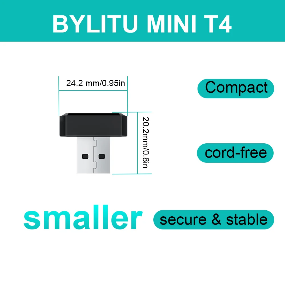 BYLITU Mini T4: محول CarPlay/Android التلقائي اللاسلكي العالمي |   التوصيل والتشغيل |   أنيق مدمج، متوافق مع أنظمة OEM