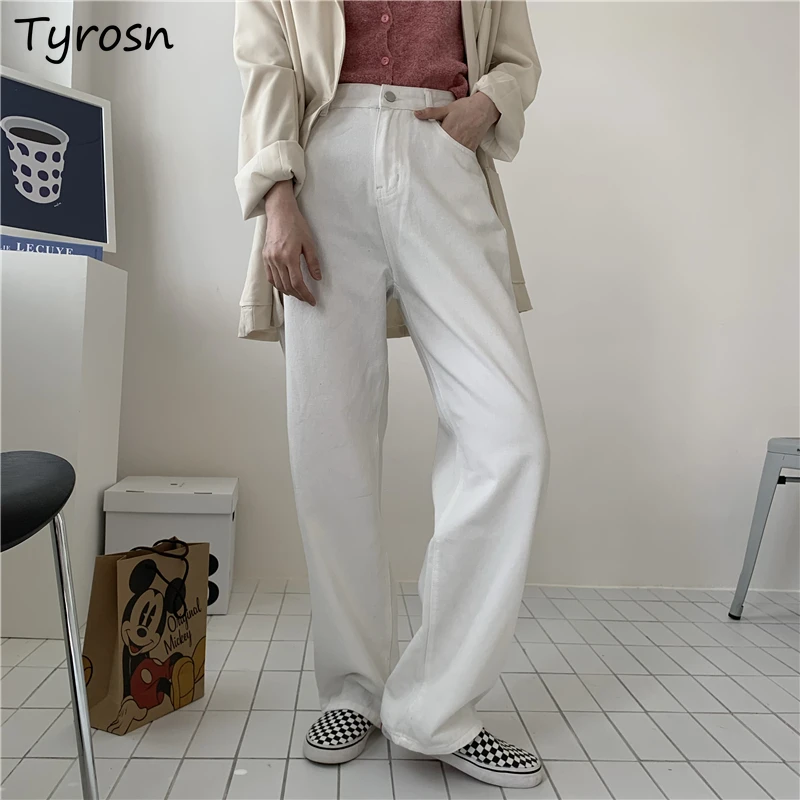 

S-4XL Jeans Women Wide Leg Spring Autumn All-Match Cozy Stylish High Waist Streetwear Korean Style Vintage Clothing