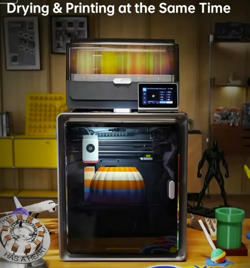 Small Scale Industrial 3D Printer for Home School with Multicolor Fast Speed Printing up 250mm/s Enclosed Desktop FDM 3D Printer