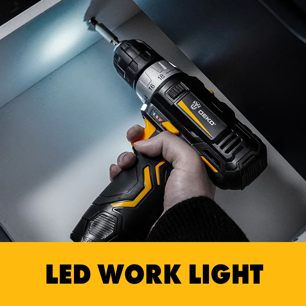 GCD12DU3 MAX IMPACT DRILL สว่านไร้สายสว่านไขควงไฟฟ้า1.5AH DC LITHIUM-ION แบตเตอรี่เครื่องมือ PERFORATOR DEKO
