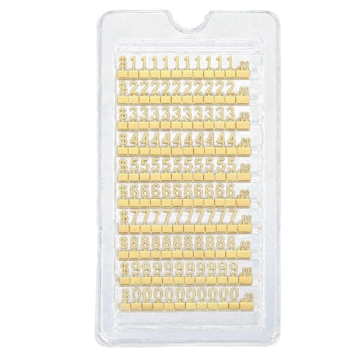 10Sets Gold Counter Stand Label Tag Store Sign Holders Metal Arabic Number Price Tag Price Display Stand for Retail Shop