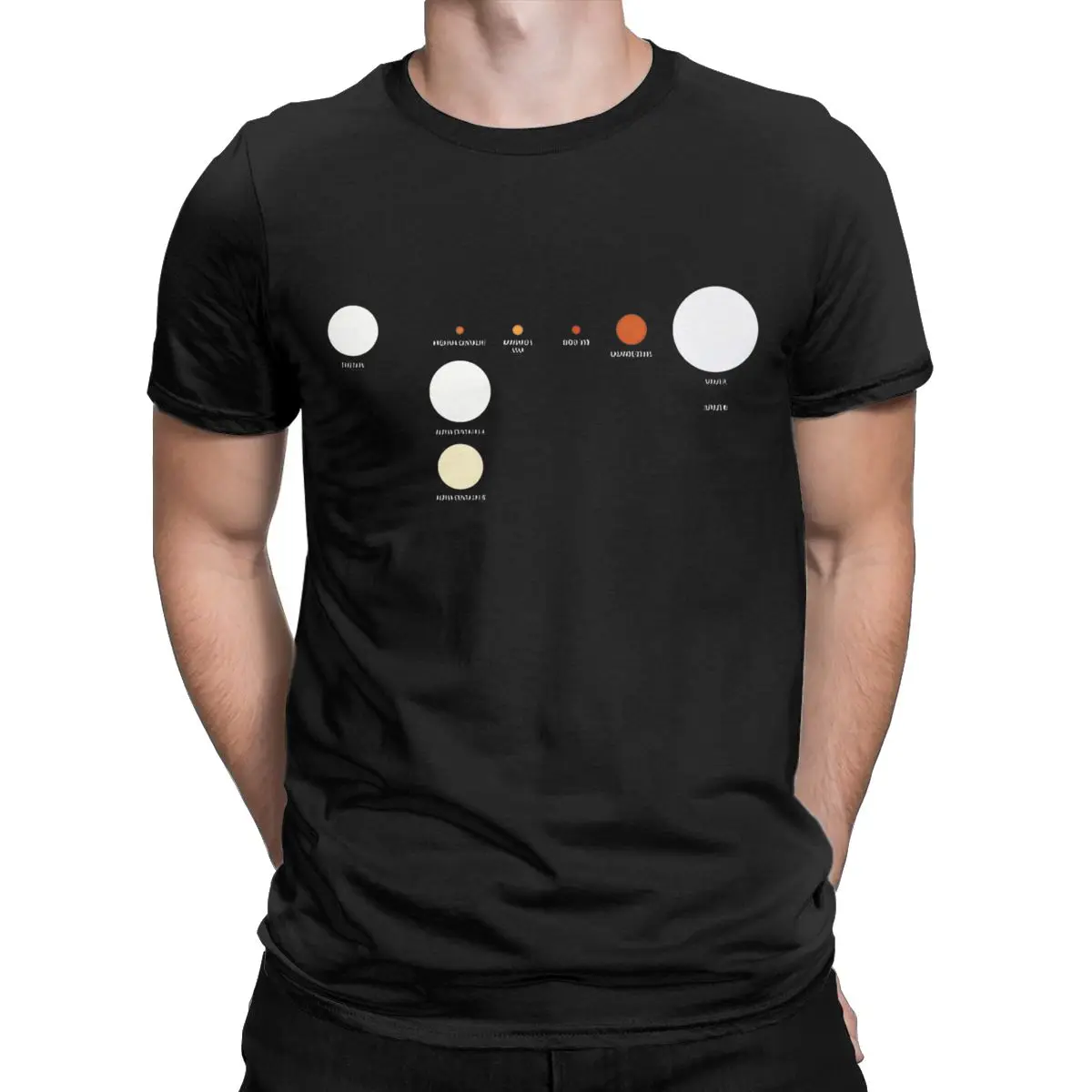 Nearest Stars To The Sun Men's T Shirt Solar System Awesome Tees Short Sleeve O Neck T-Shirts 100% Cotton Birthday Present