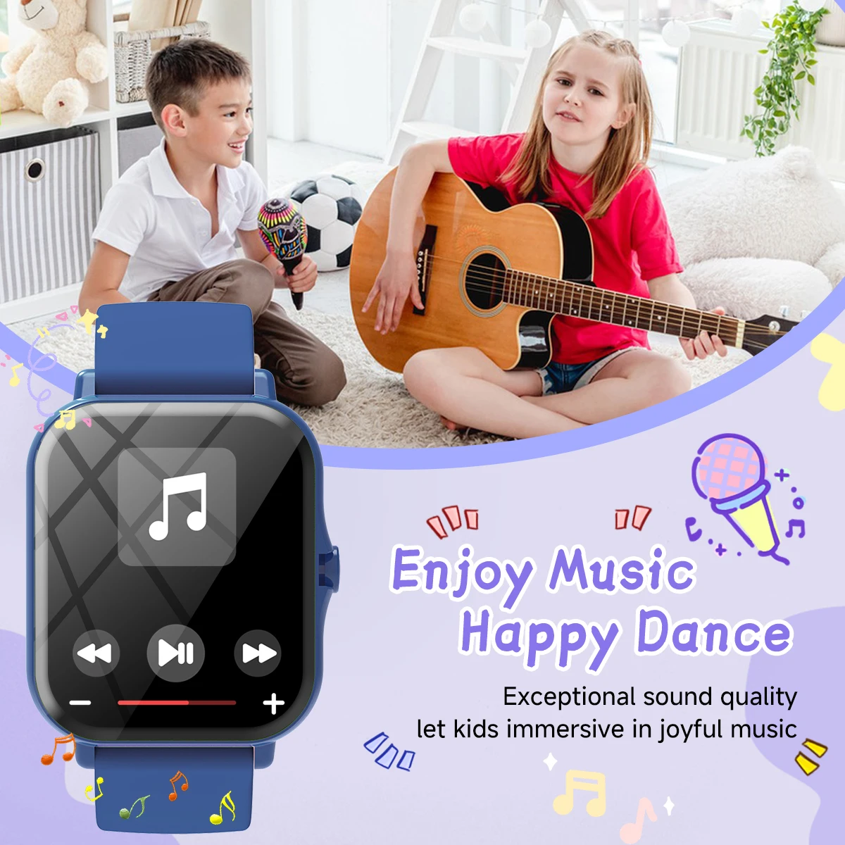 NEW Hot Smart Watch 1.83''HD Screen Camera Music Control Multi-mode Sports Bluetooth Call for Android/IOS 2026 Kids Gift Choice