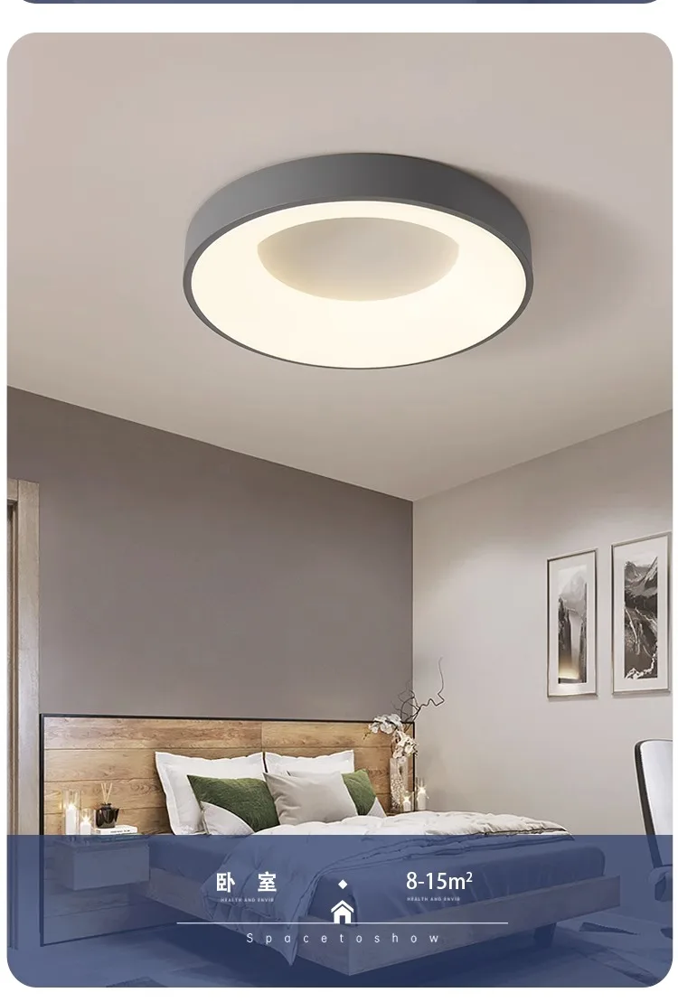 24w 36w modern Nordic Minimalist LED round Ceiling Lamp for Living Bedroom children's room kitchen with remote control