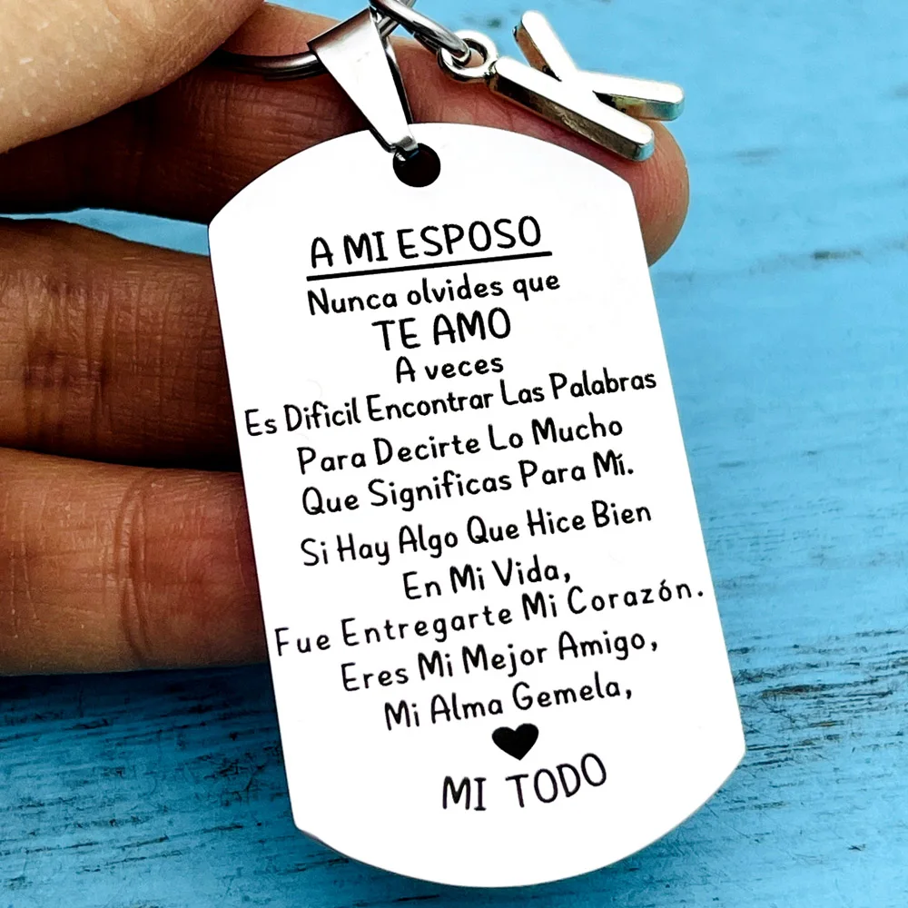 Spanish A MI ESPOSO Keychain Husband Gifts Anniversary Gifts for Husband Valentines Day Gift