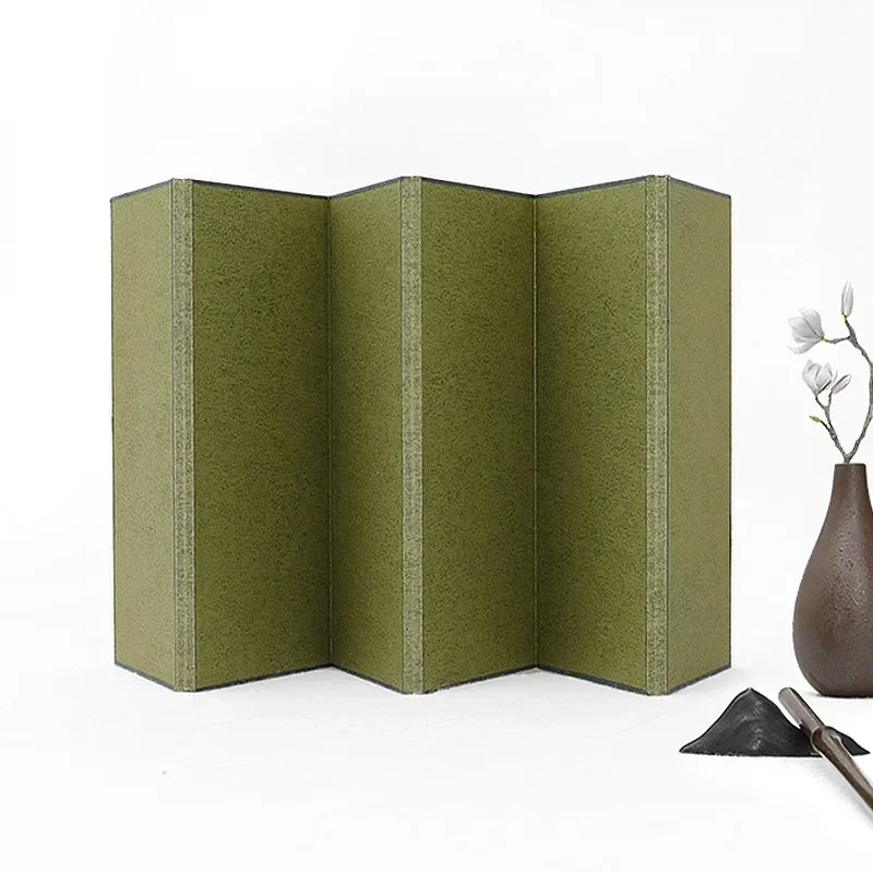 Mini Folding Screen Small 6 Panel Artist DIY Ripe Xuan Paper Screen Brush Pen Calligraphy Painting Tabletop Decoration Booklets