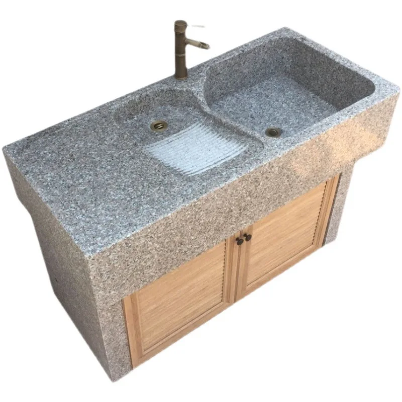 Granite laundry table marble vegetable basin integrated wash basin outdoor courtyard outdoor sink stone laundry pool