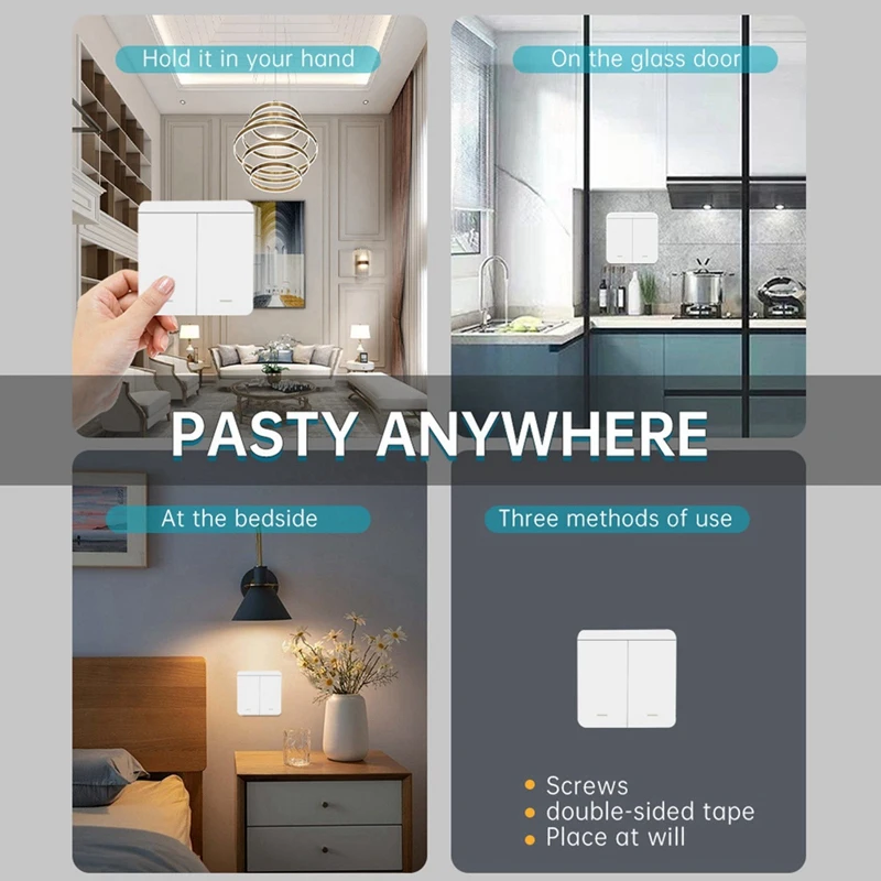 2PCS Wireless Light Wall Switch RF 433Mhz Relay Receiver LED Remote Control For LED Lamp