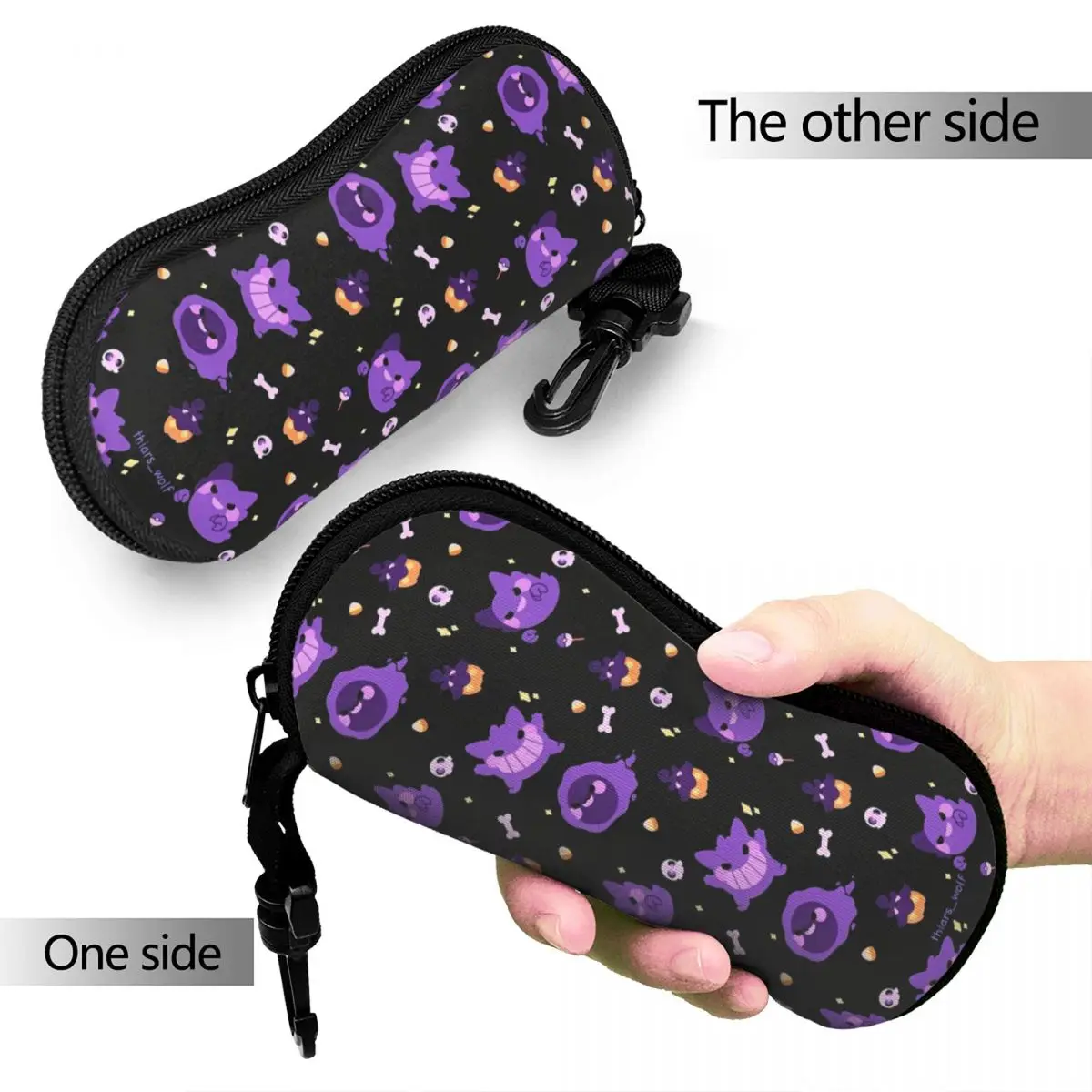Pokemoned Characters Cartoon Merch Glasses Case for Girl Boy Portable Glasses Storage Box Ins Eye Contacts Case