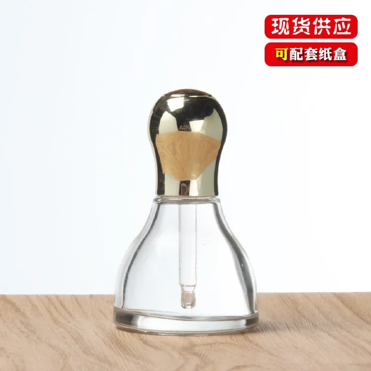 

40ml Dropper Bottle New Design Push Button Flat Shoulder Essential Oil Bottle Cosmetic Glass Dropper Bottle Refillable Bottle