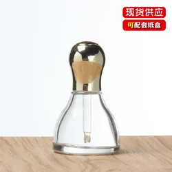 40ml Dropper Bottle New Design Push Button Flat Shoulder Essential Oil Bottle Cosmetic Glass Dropper Bottle Refillable Bottle