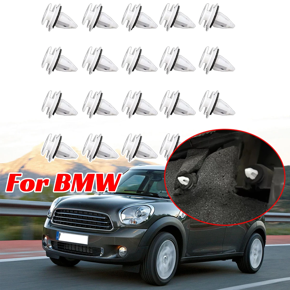 

For BMW 5 Series E60 E61 F07 F10 F11 2003 - 2016 Door Card Panel Fascia Lining Interior Trim Clips Rivets 525 530 540 i/d MINI
