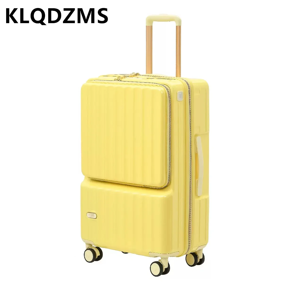 

COLENARA 20"24 Inch Cabin Trolley Case Front Opening Laptop Boarding Case Lightweight Suitcase USB Charging Luggage Bag