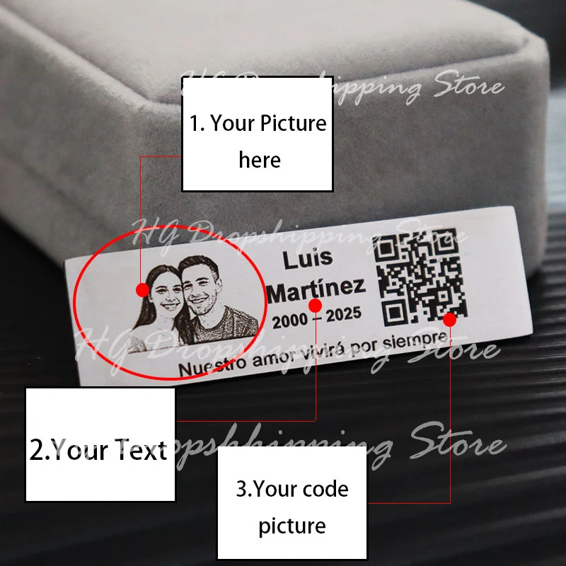 مخصص نقش صور نص لاصق صندوق البريد معرف الباب علامة لوحة 70*20 مللي متر الفولاذ المقاوم للصدأ شعار لوحة بروش مجوهرات للرجال والنساء