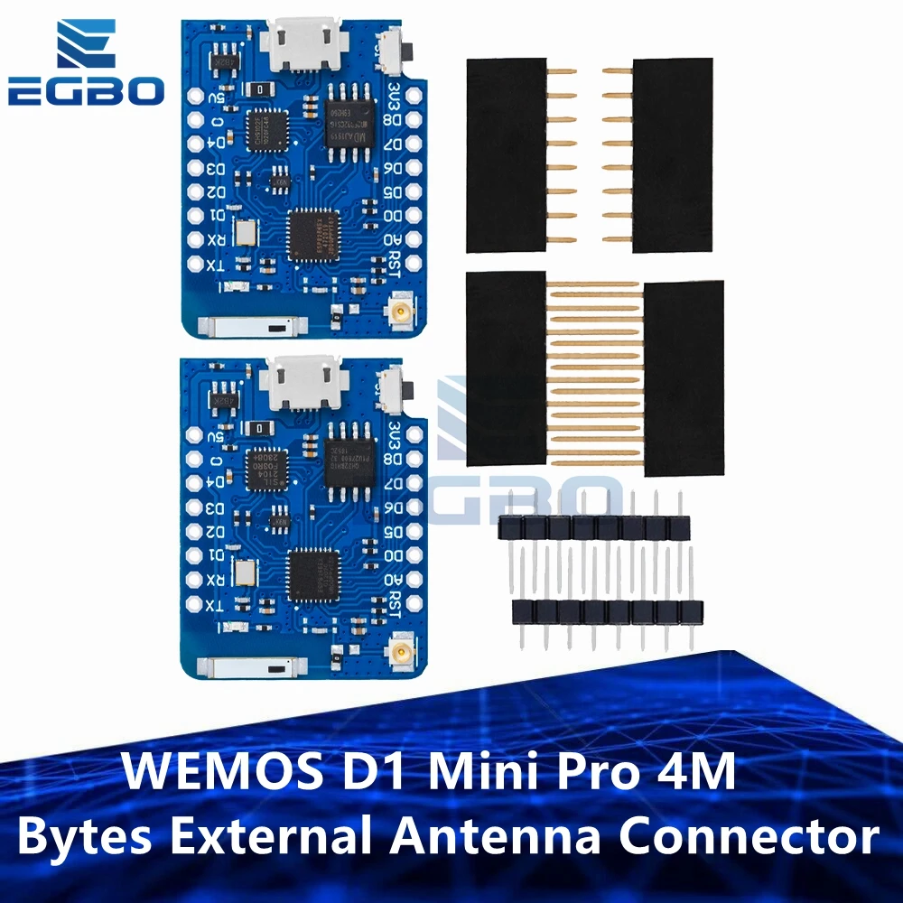 WEMOS D1 Mini Pro 4M  Bytes External Antenna Connector NodeMCU Based ESP8266 ESP-8266EX CP2104 WIFI Development Board Micro