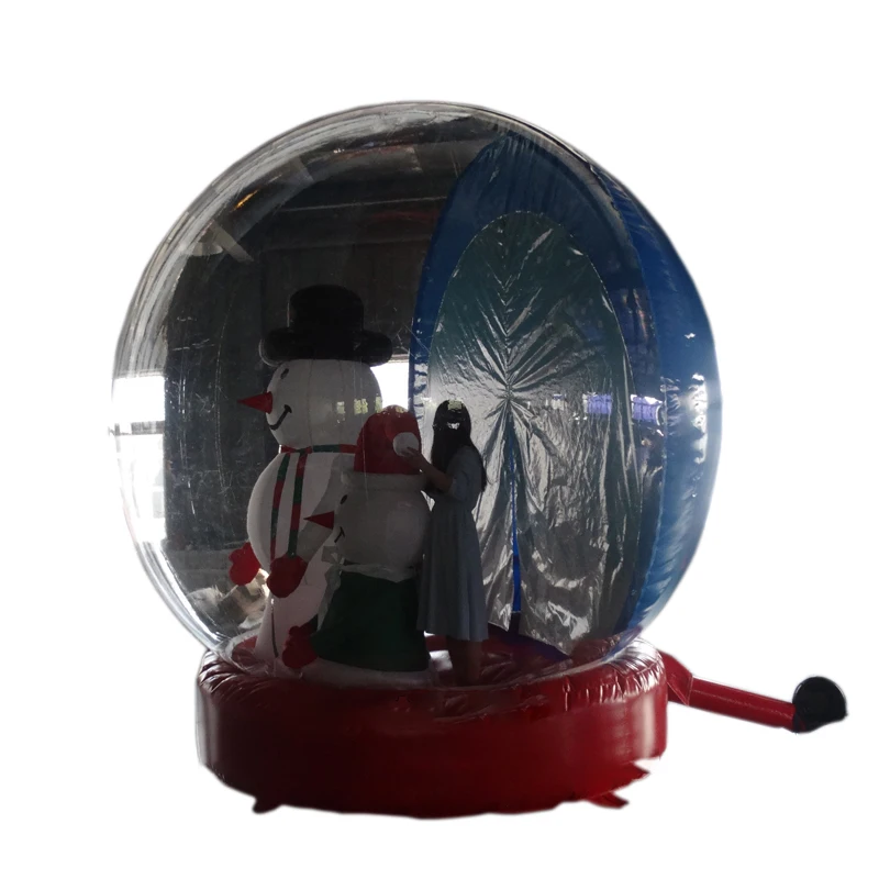 Inflatable Transparent Snowball For Christmas Decoration PVC Customized Inflatable Christmas Ball Seasons Festival Bouncy