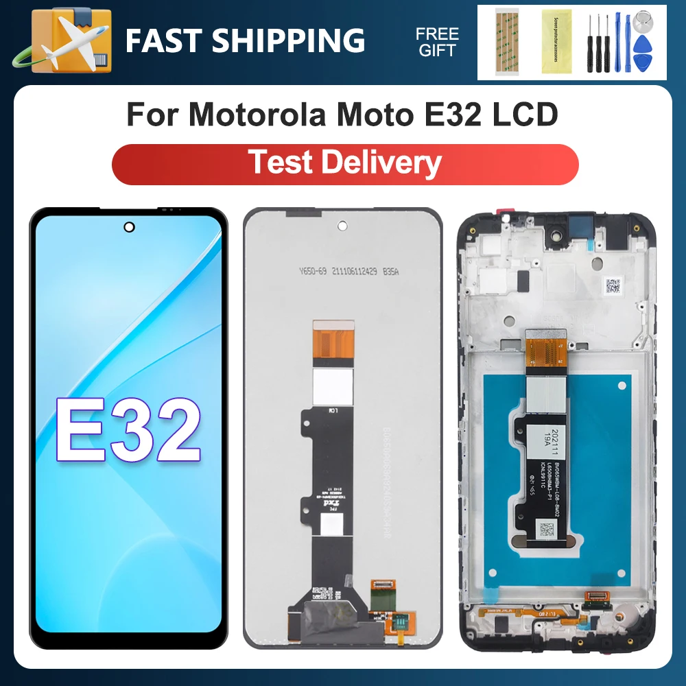 For Motorola Moto E32 6.5\'\'LCD Display Touch Screen Digitizer Assembly Replacement For Moto E32