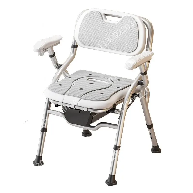 Bath safety seat toilet non-slip toilet chair bathroom shower chair folding stool lift chair