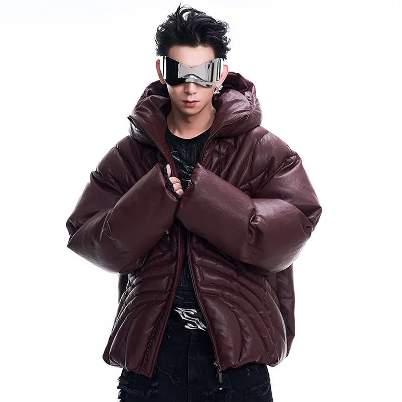 LUZHEN Hooded Padded Jackets Men\'s Winter Warm Casual Trendy Korean Streetwear Winter Cold Coat 2024 Popular Clothing LZ7318