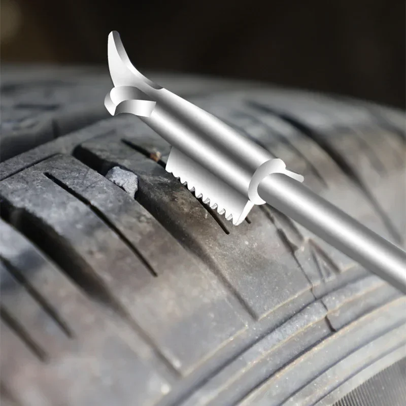 Multi-Purpose Tire Stone Removal Tool,Vehicle Tread Cleaning,Screwdriver Nut Driver Set with fungible Heads,Tire Groove Cleaner