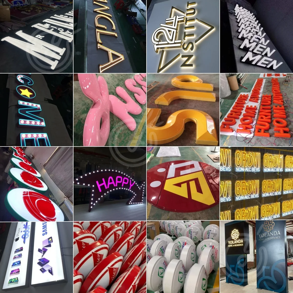 Custom Bright Sign for Outdoor Wall Decor Business Logo Sign Acrylic Luminous Signage Led Light Letters
