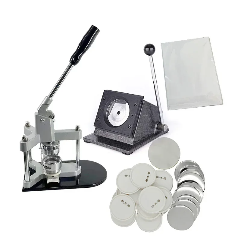 Aluminum alloy tripod badge press card badge machine DIY bar badge machine tinplate material cutter set